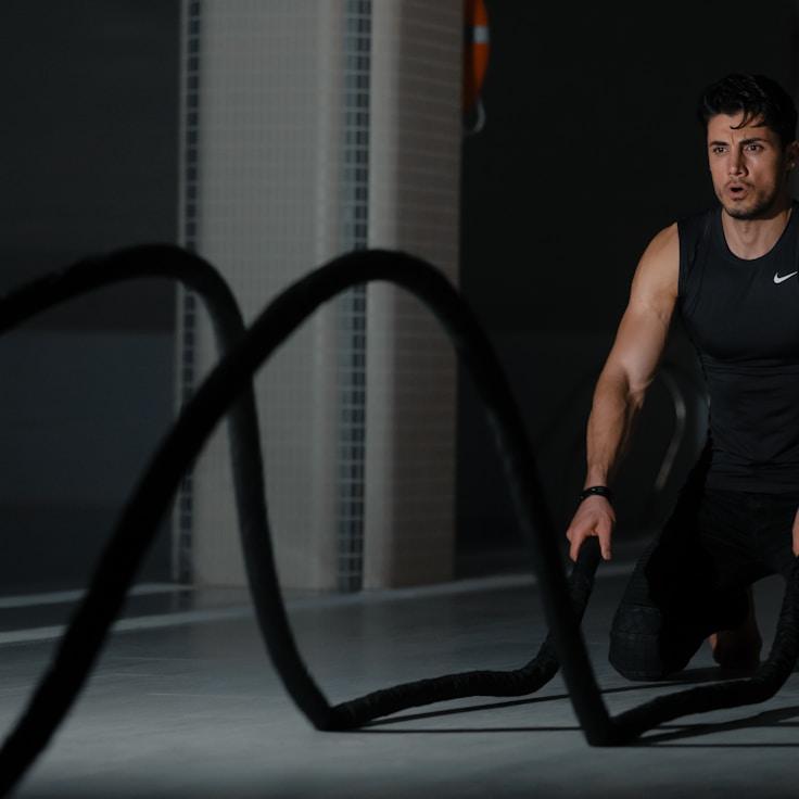 Group fitness class in a modern studio environment
